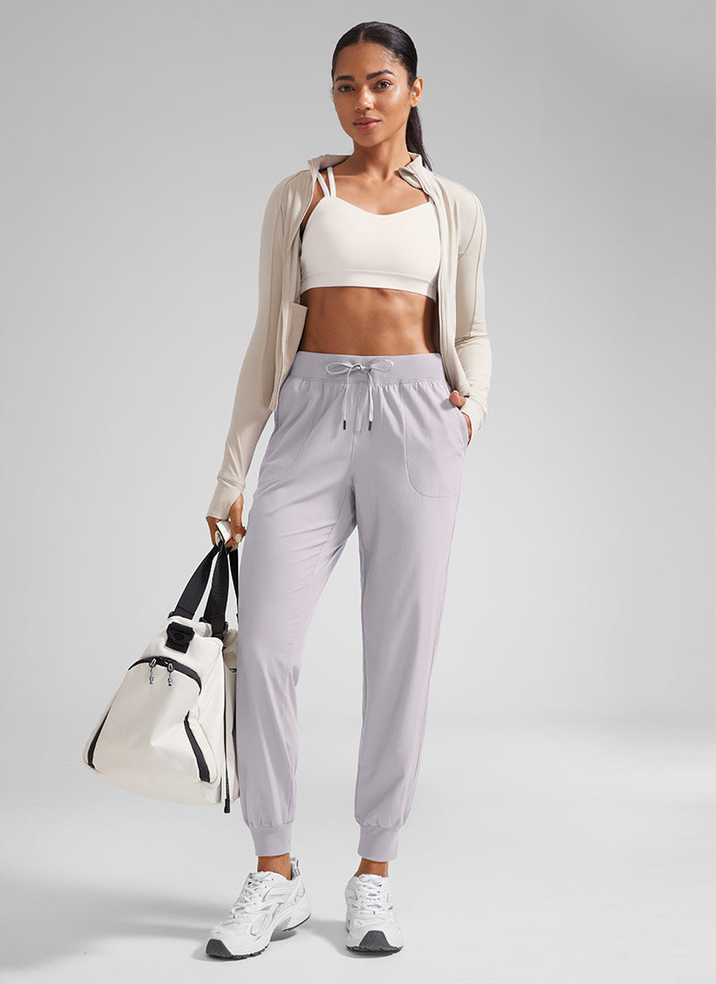 Feathery-Fit Drawstring Pocket Jogger 28''