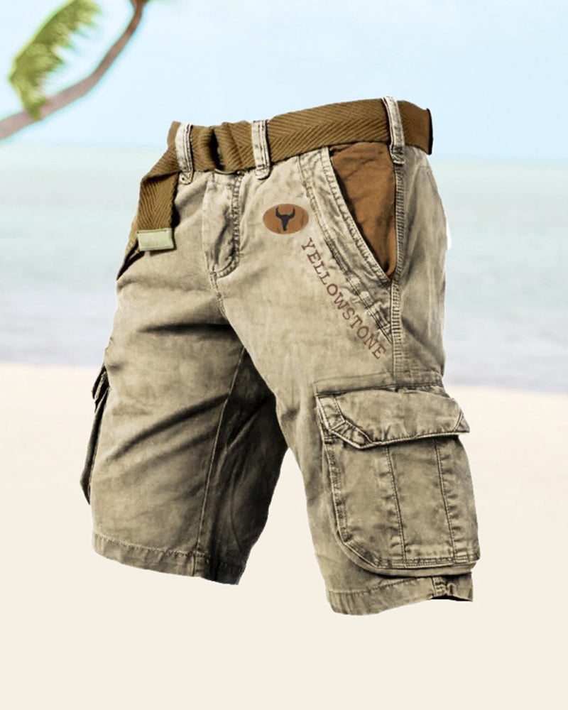 Men's multi-pocket tactical shorts