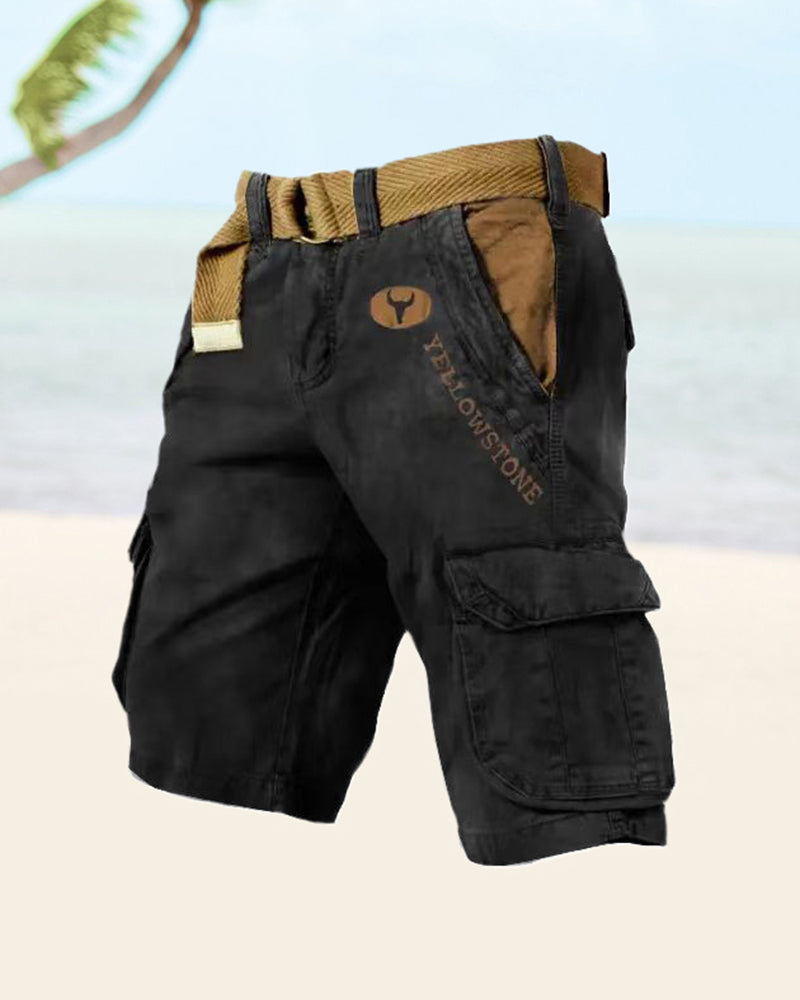 Men's multi-pocket tactical shorts