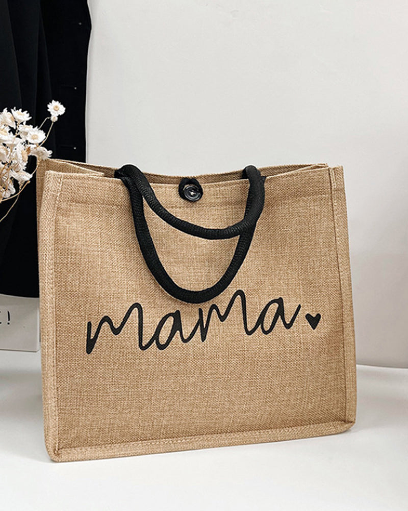 Portable Linen Large Capacity Shoulder Bag