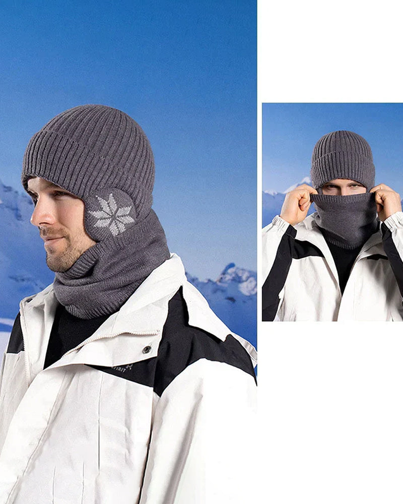 Winter beanie hat scarf sets warm knit hat