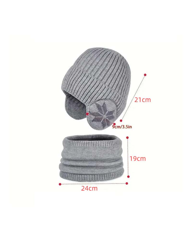Winter beanie hat scarf sets warm knit hat