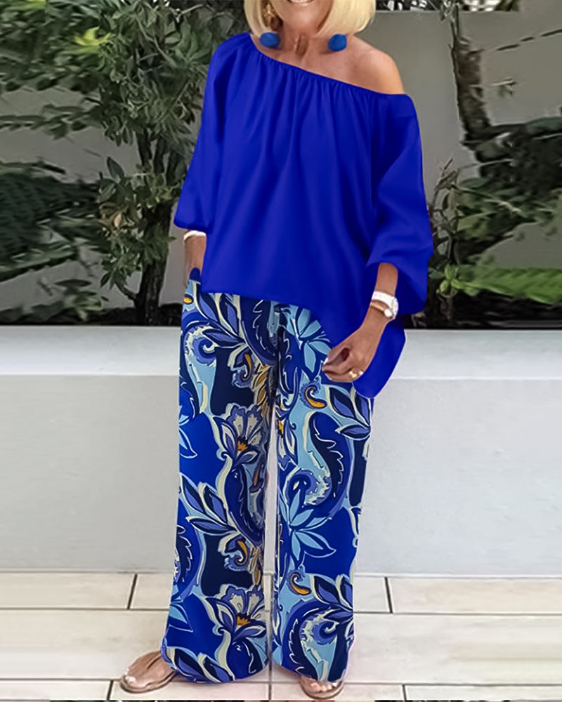 Eyecatching Print Two-piece Set