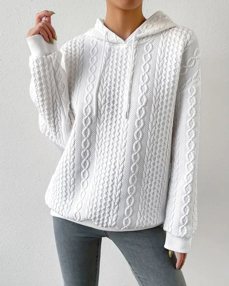 Casual solid color hoodie