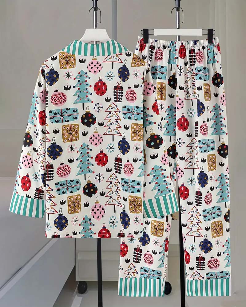 Printed casual home two-piece set