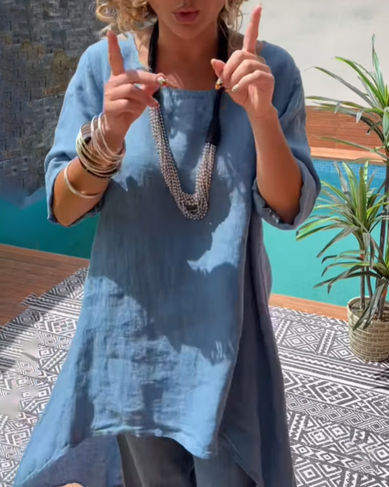 Solid color comfortable two piece set