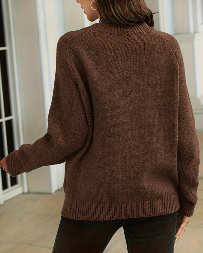 Button-Down Crew Neck Jumper