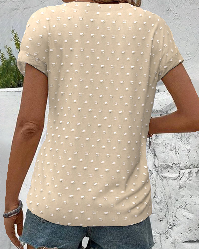 Blue Drop Shoulder Blouse