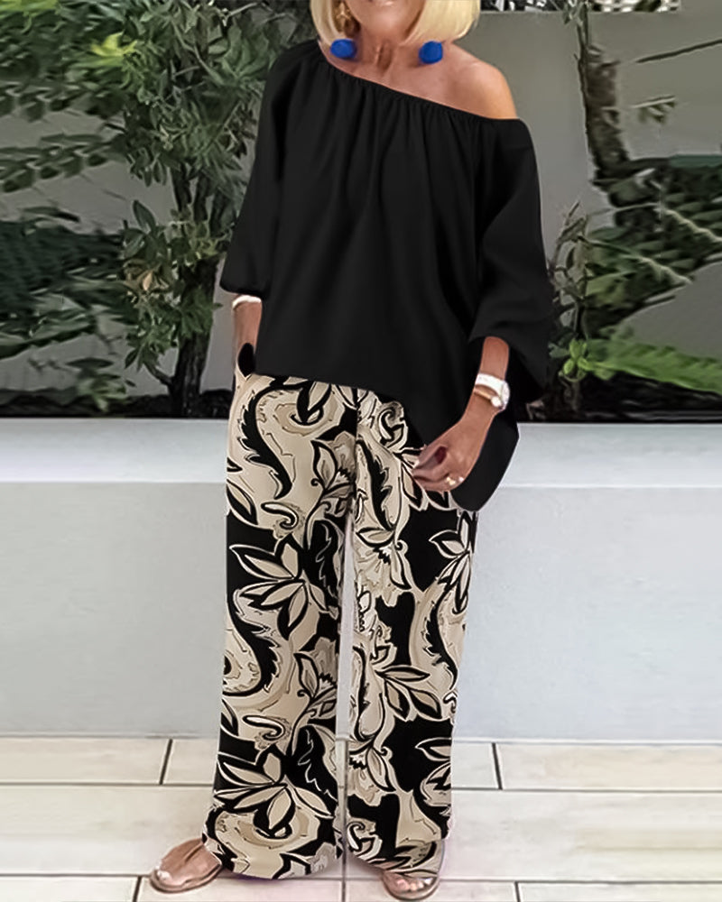 Eyecatching Print Two-piece Set