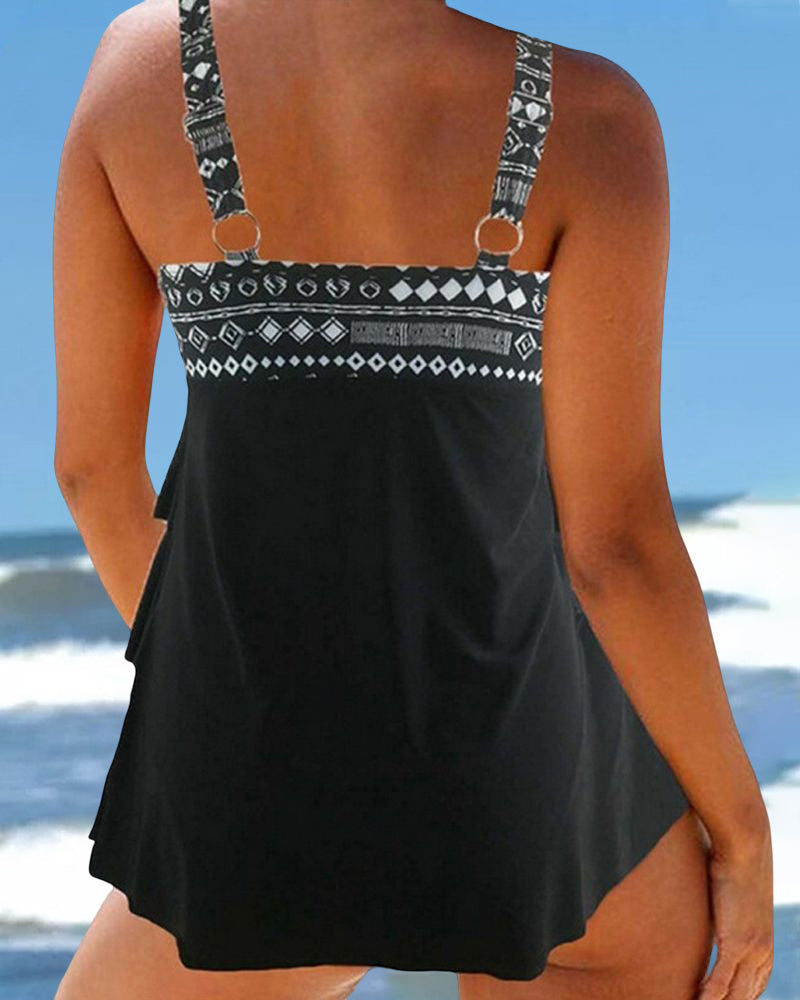 Classic Geometric Print Tankinis