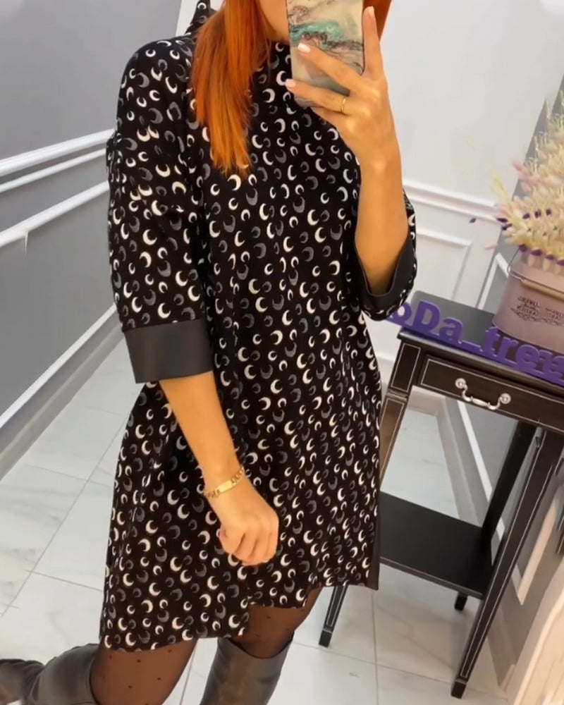 Casual butterfly printed dress