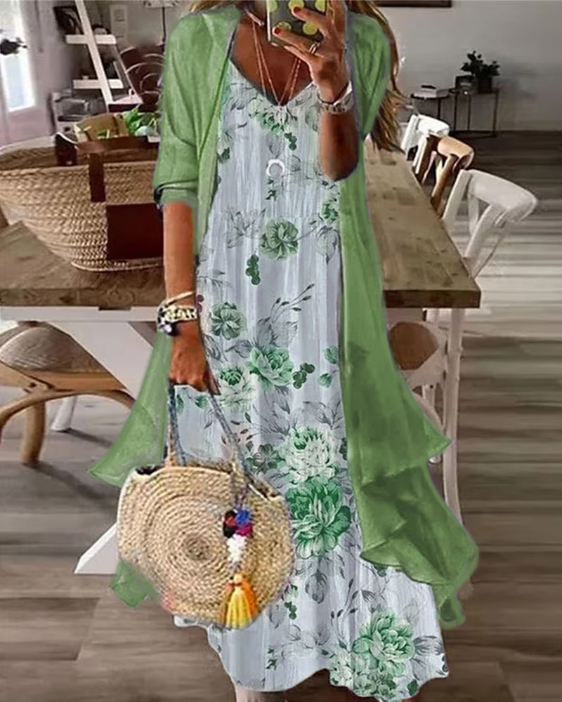 Vacation dress in floral print