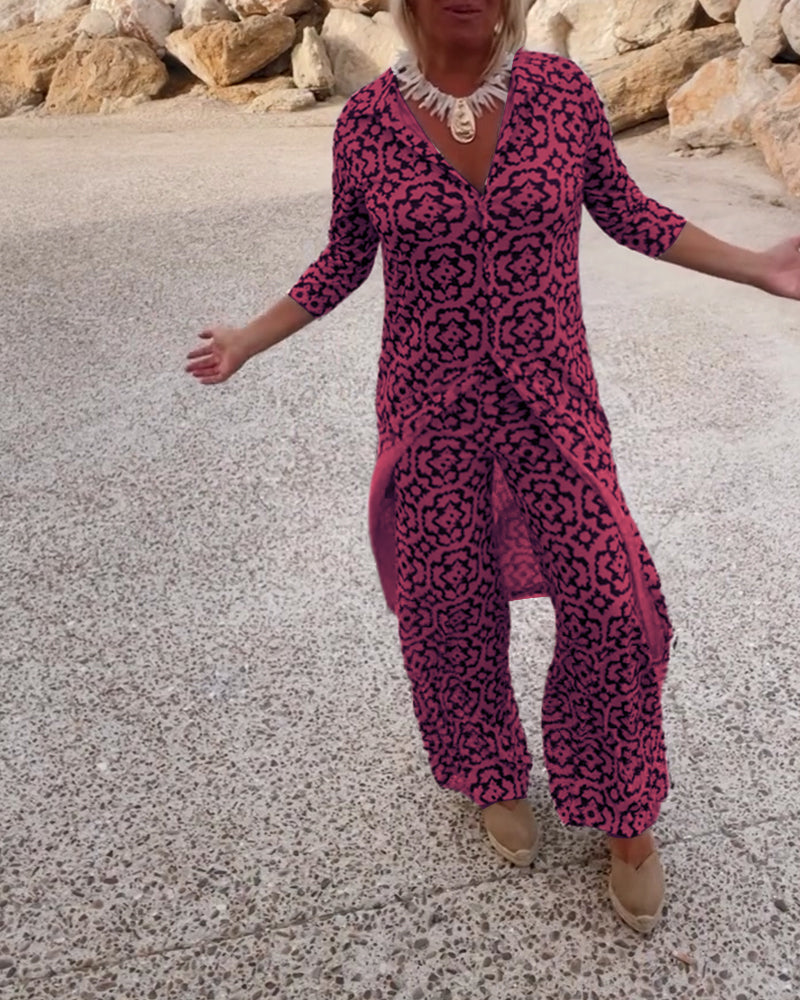 Vintage printed lapel button set