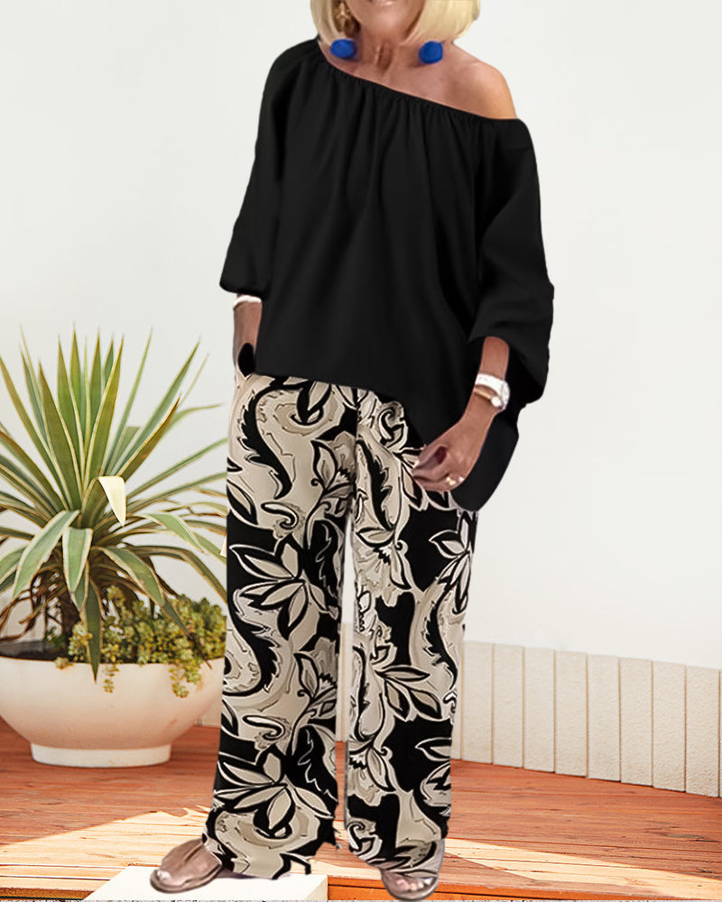 Eyecatching Print Two-piece Set