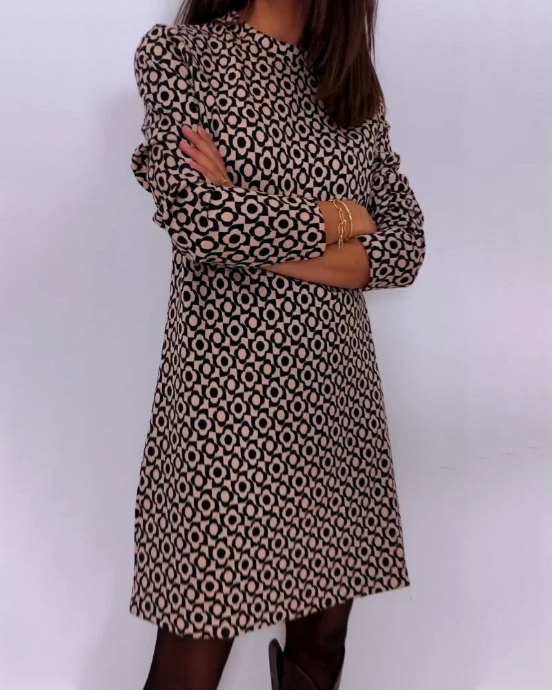 Commuting casual long sleeve dress