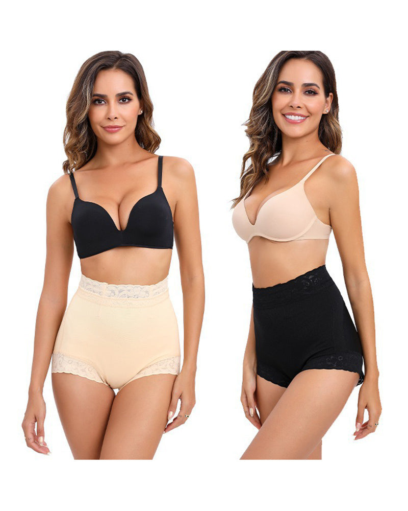 Tummy-controlling butt lift lace short underpants