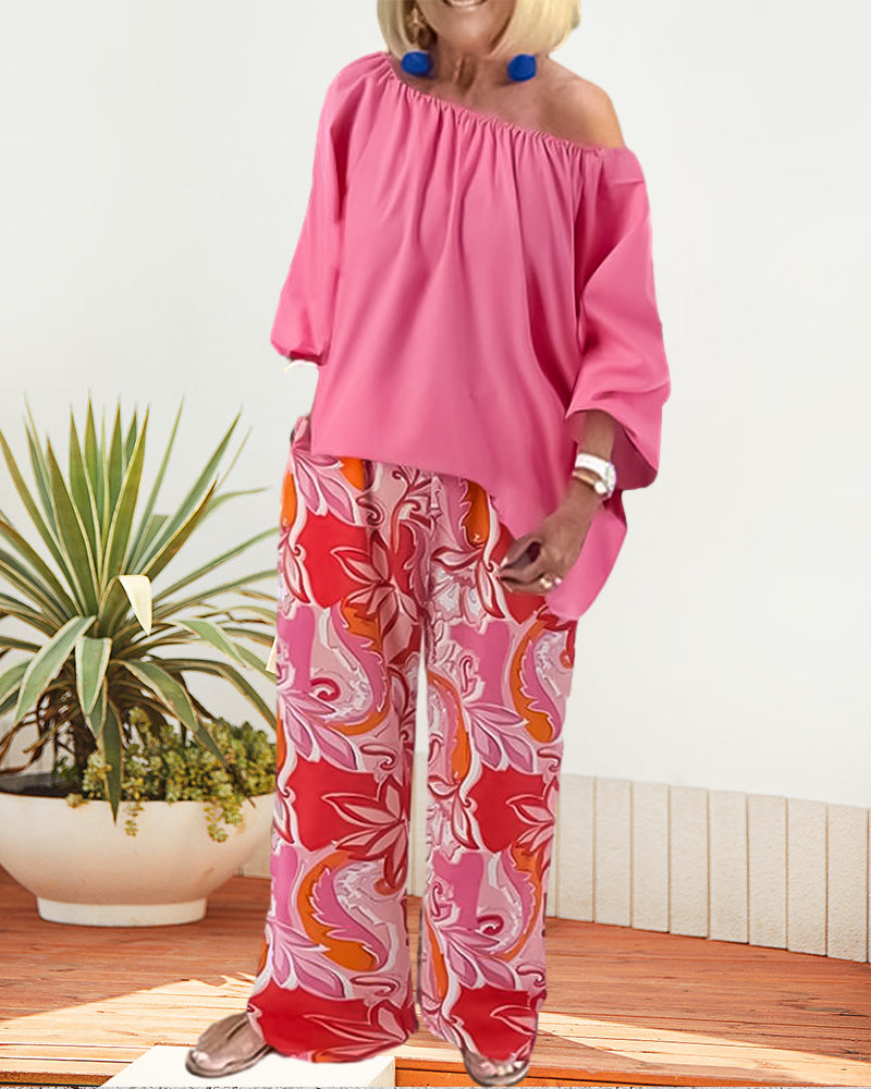 Eyecatching Print Two-piece Set