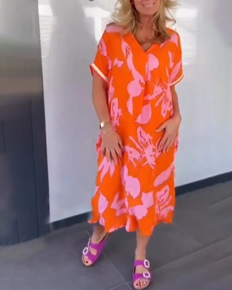 Casual loose printed dress