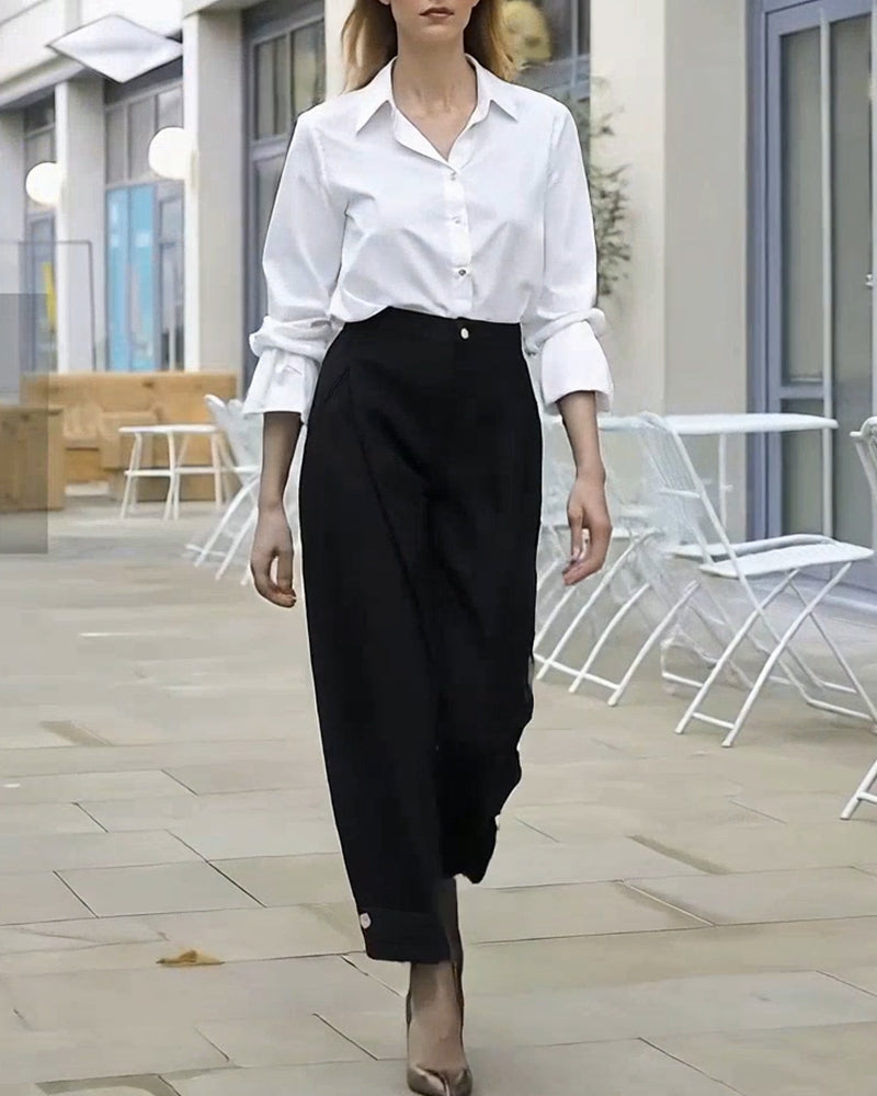 Stylish Pleated Tapered Daily Pants