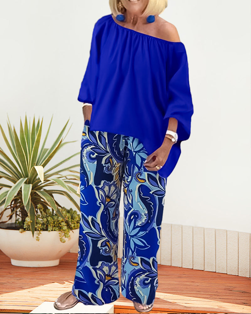 Eyecatching Print Two-piece Set