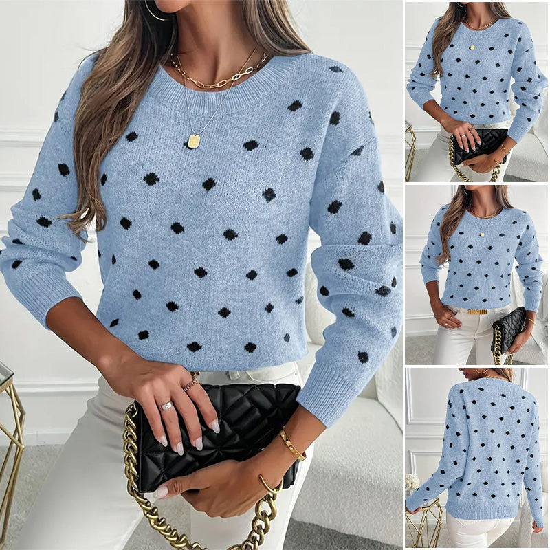 Crew Neck Long-Sleeved Pullover