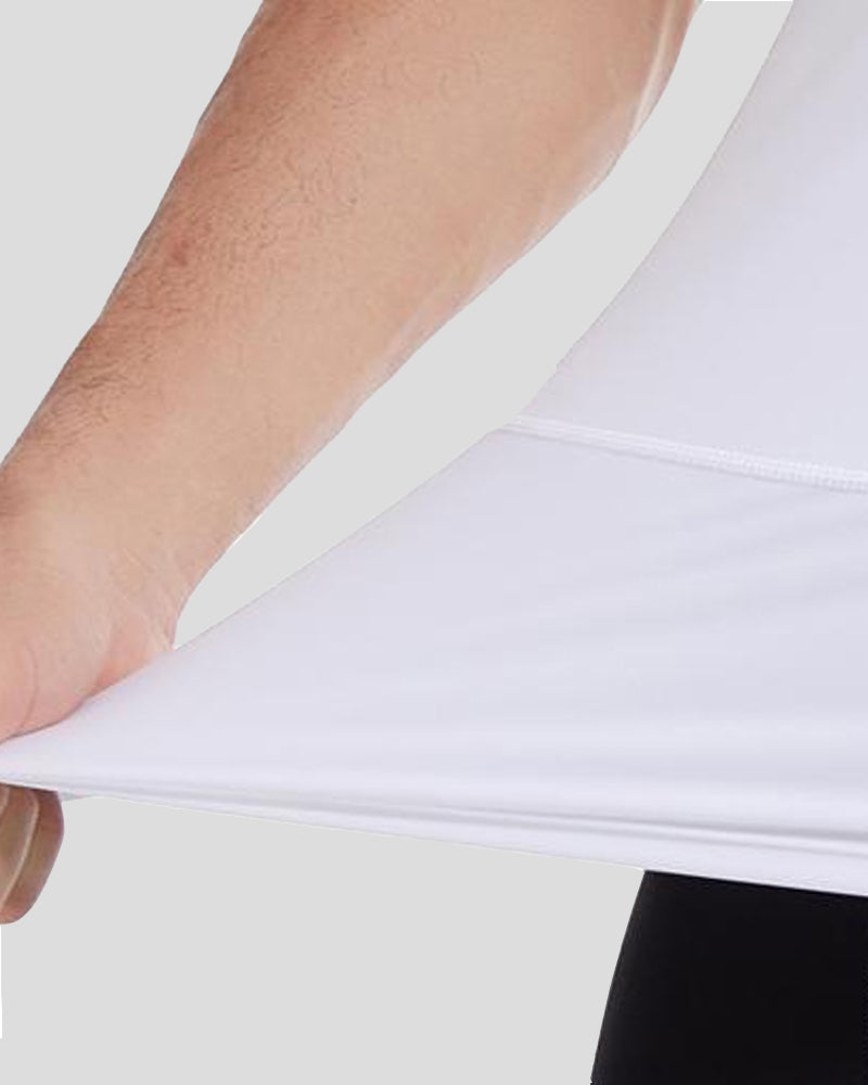 Men's abdominal tight fit solid color vest