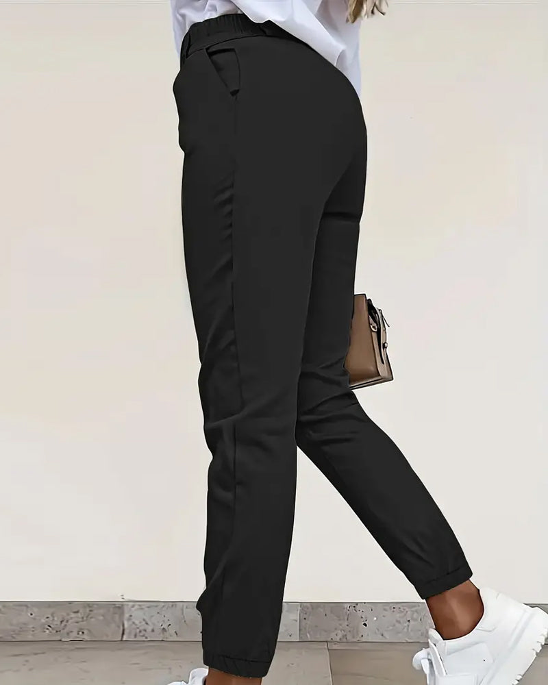 Pocket Slim-Fit Cropped Pants