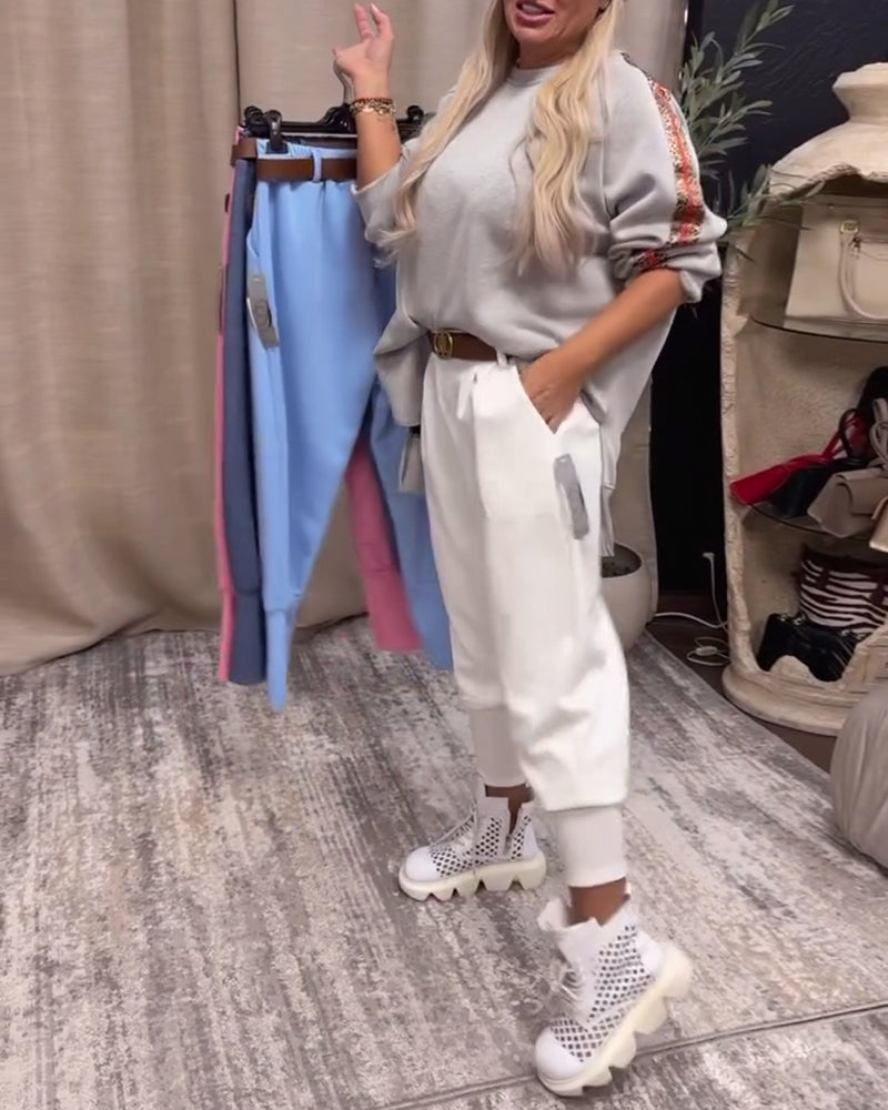 Solid Color Simple Pants