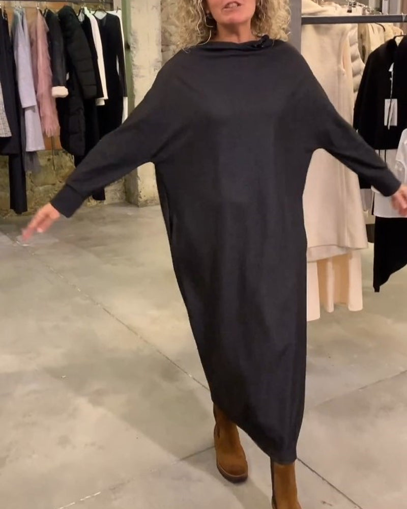 Casual Shift Bat Sleeve Dress