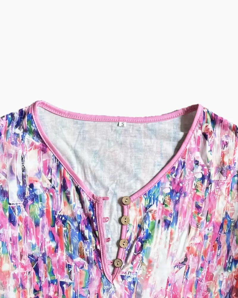 Colorful Printed Fashion Street Blouse