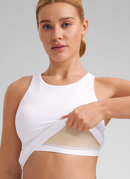 Butterluxe Built in Bra Scoop Neck Tank