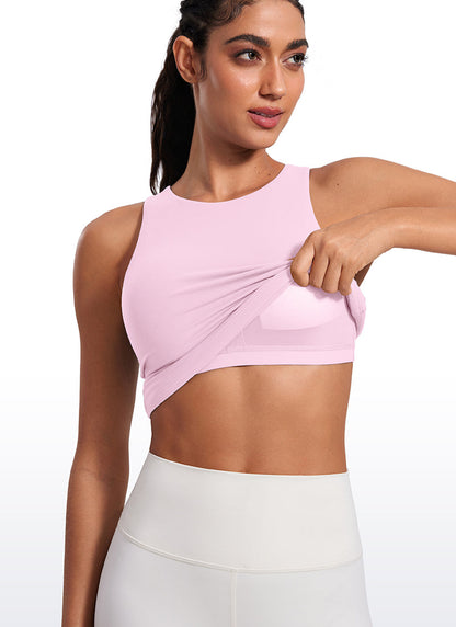 Butterluxe Built in Bra Scoop Neck Tank