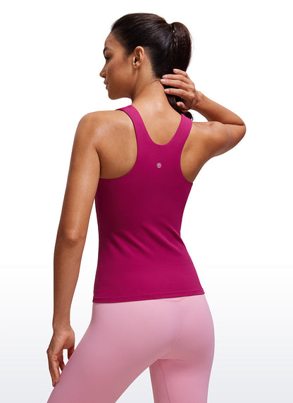 Butterluxe Built in Bra Scoop Neck Tank