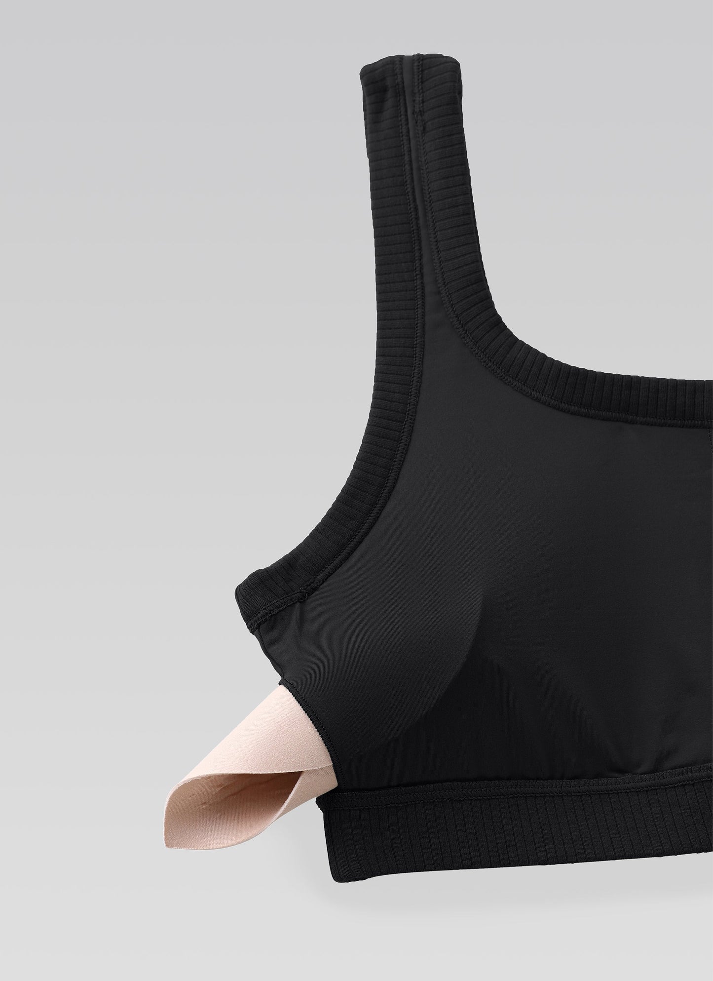 Ribbed U Back Sports Bra