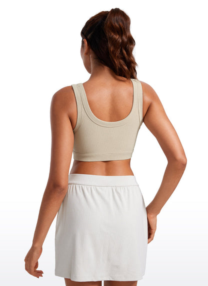 Ribbed U Back Sports Bra