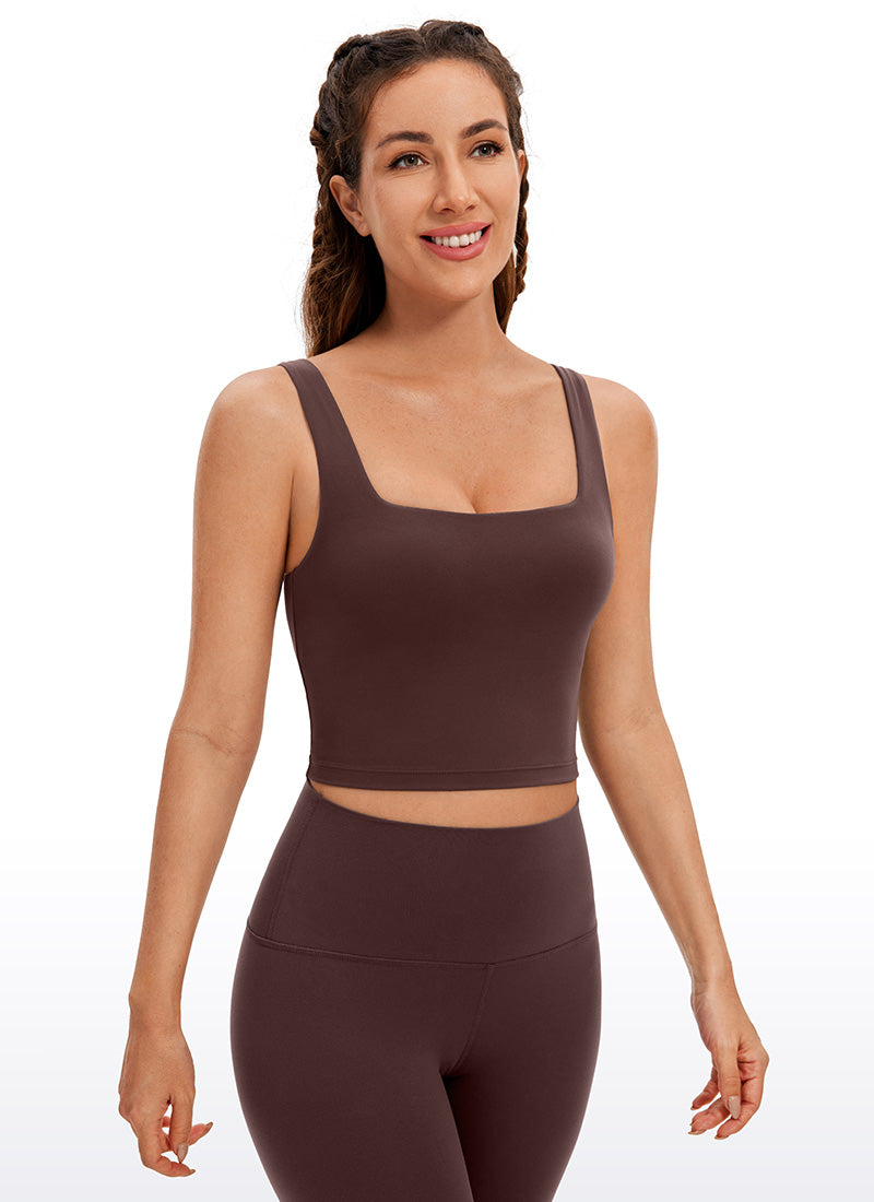 Butterluxe Square Neck Built in Bra Tank