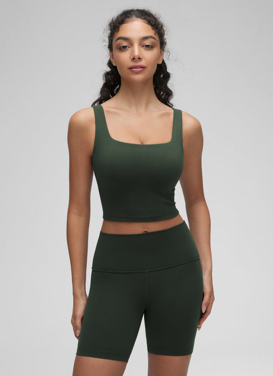 Butterluxe Square Neck Built in Bra Tank