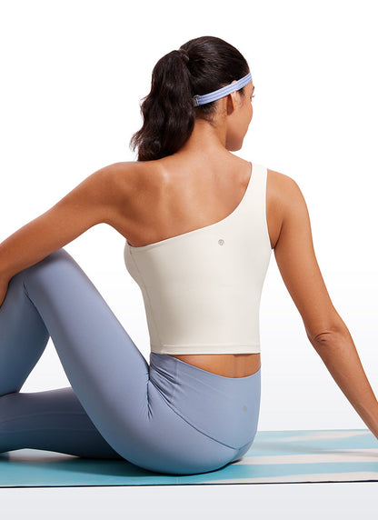 Butterluxe Built in Bra One Shoulder Tank