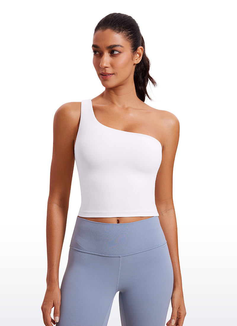 Butterluxe Built in Bra One Shoulder Tank