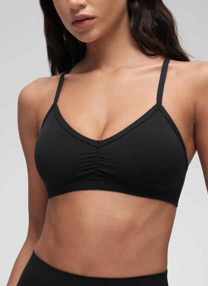 Butterluxe Sports Ruched V Neck Bra