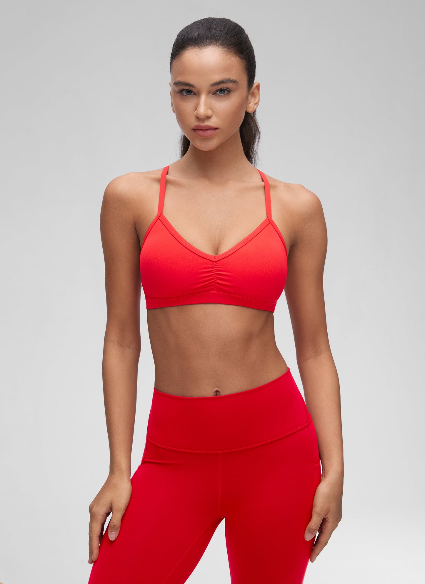 Butterluxe Sports Ruched V Neck Bra