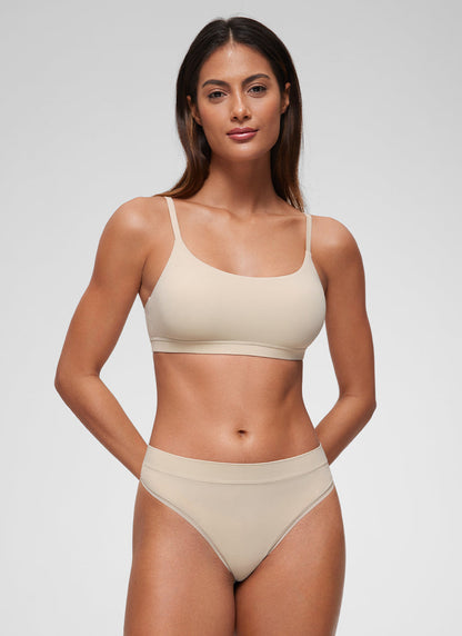 Softhold Double Lined Scoop Neck Bralettes Adjustable