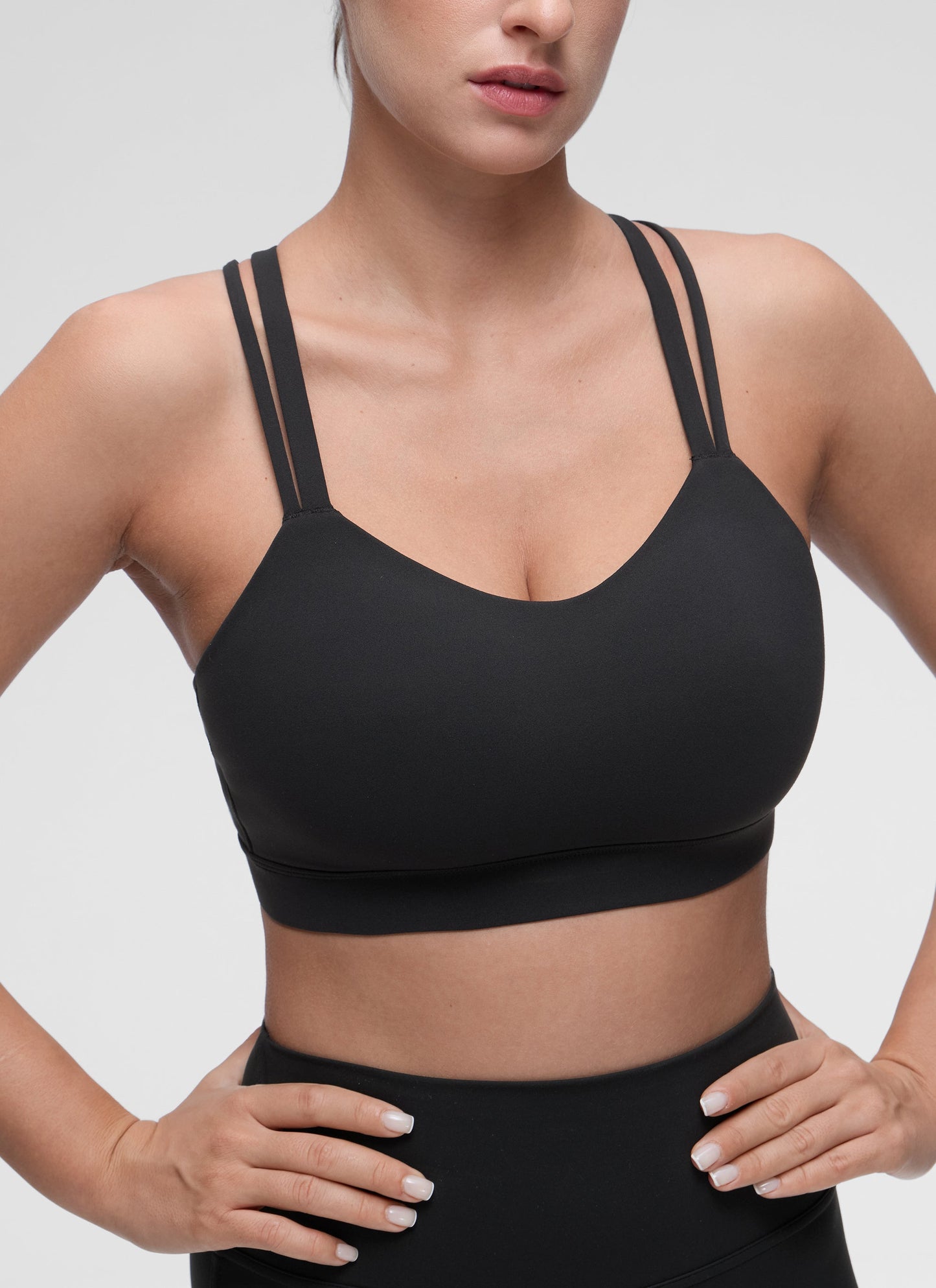 Butterluxe Mold U Neck Double Strap Sports Bra
