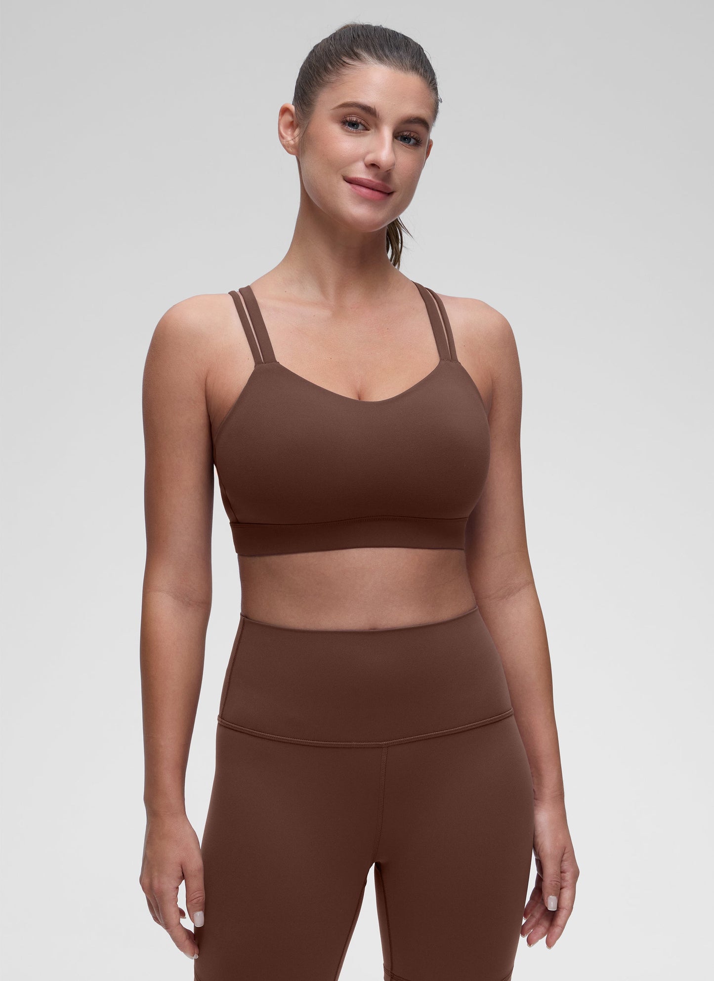 Butterluxe Mold U Neck Double Strap Sports Bra