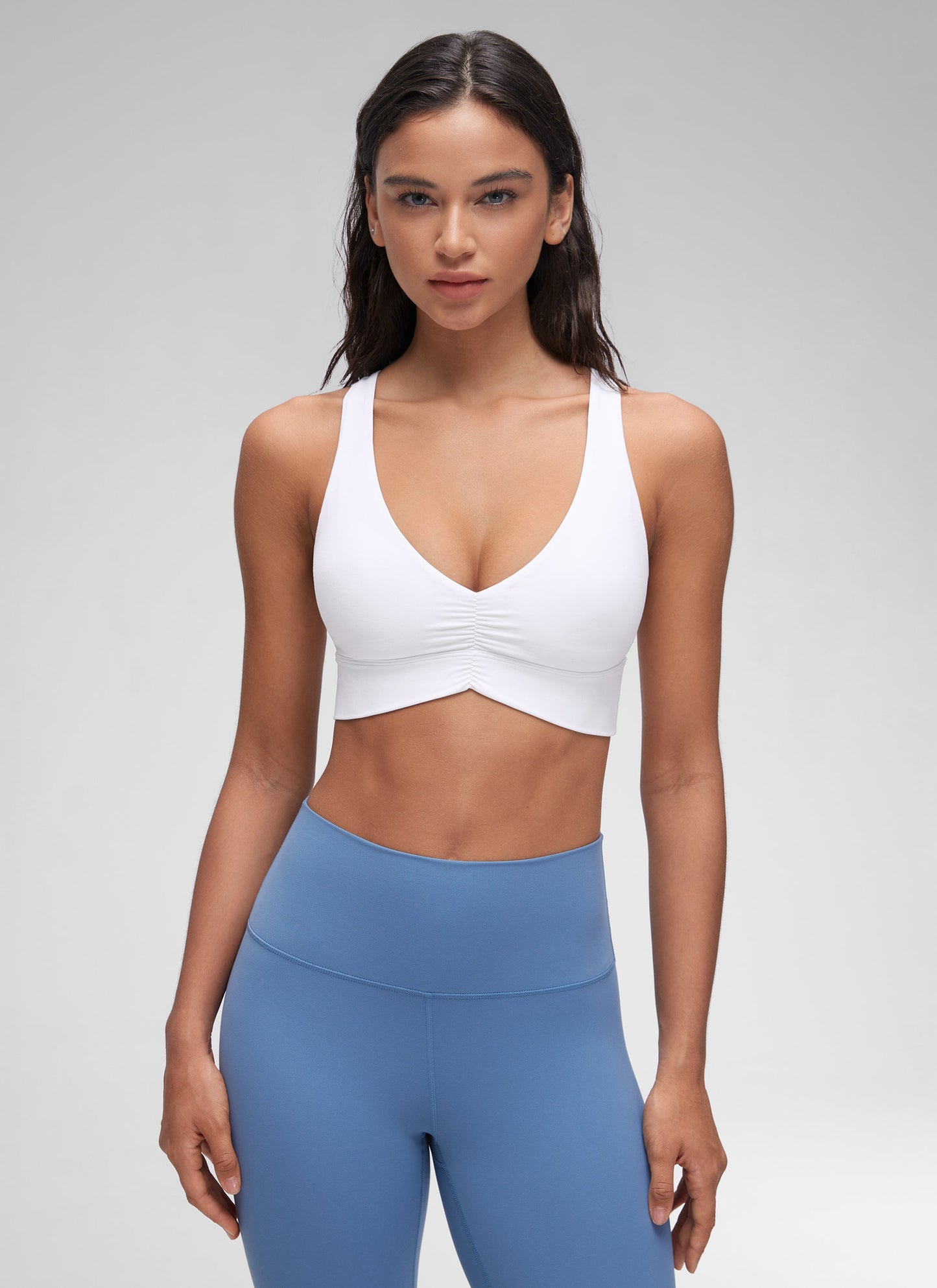 Butterluxe V Neck Ruched Longline Bras