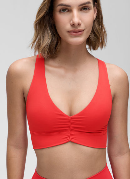 Butterluxe V Neck Ruched Longline Bras