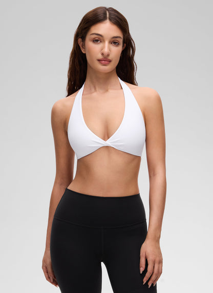 Butterluxe Double Lined Twist Halter Sports Bra