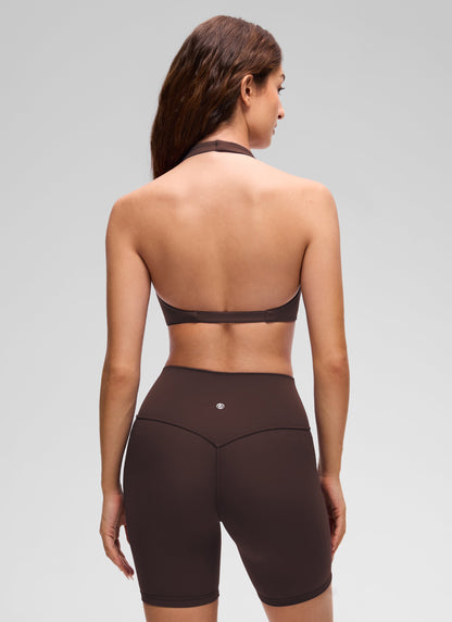 Butterluxe Double Lined Twist Halter Sports Bra