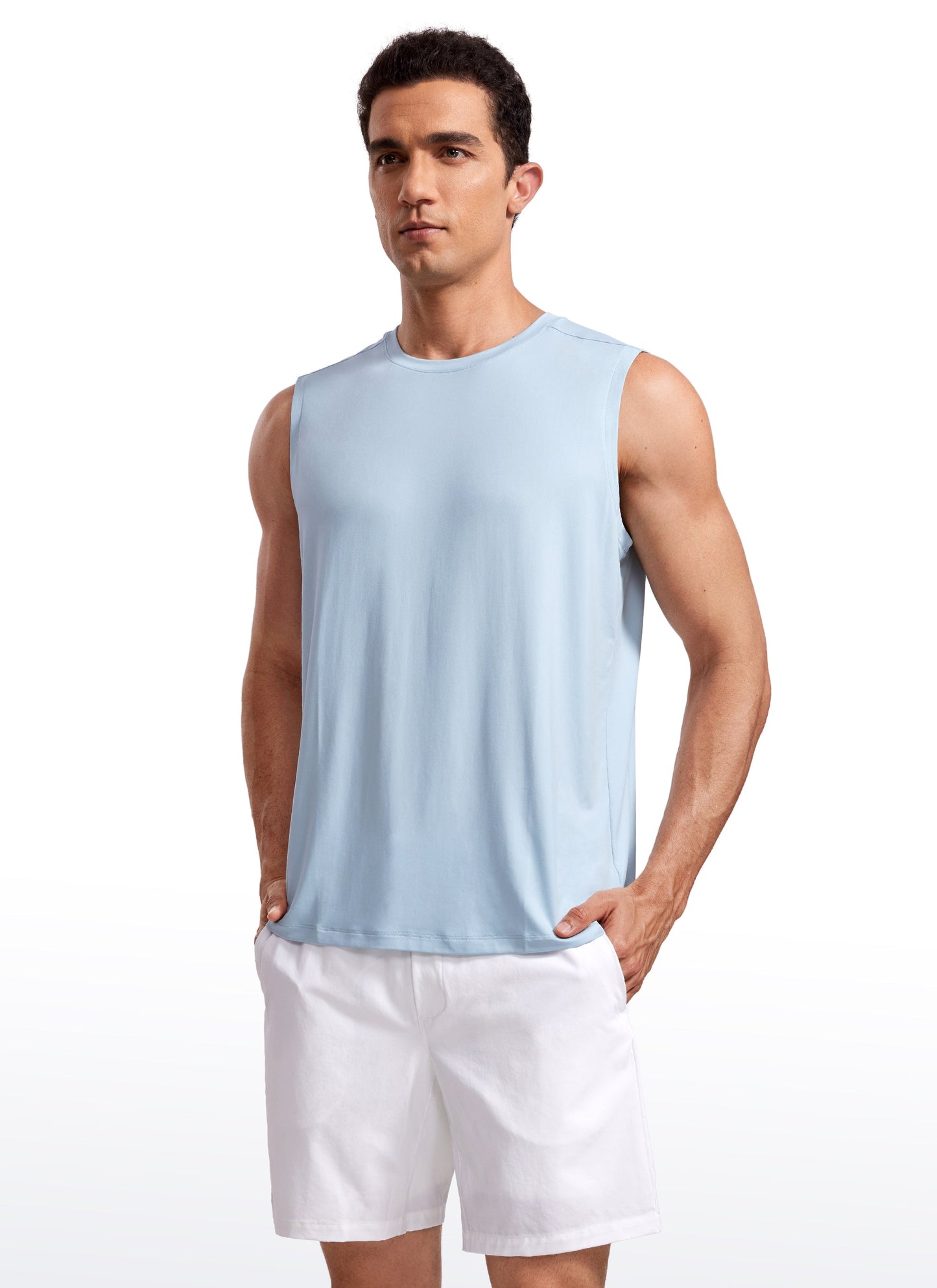 Stretch Quick Dry Tank Tops Crewneck