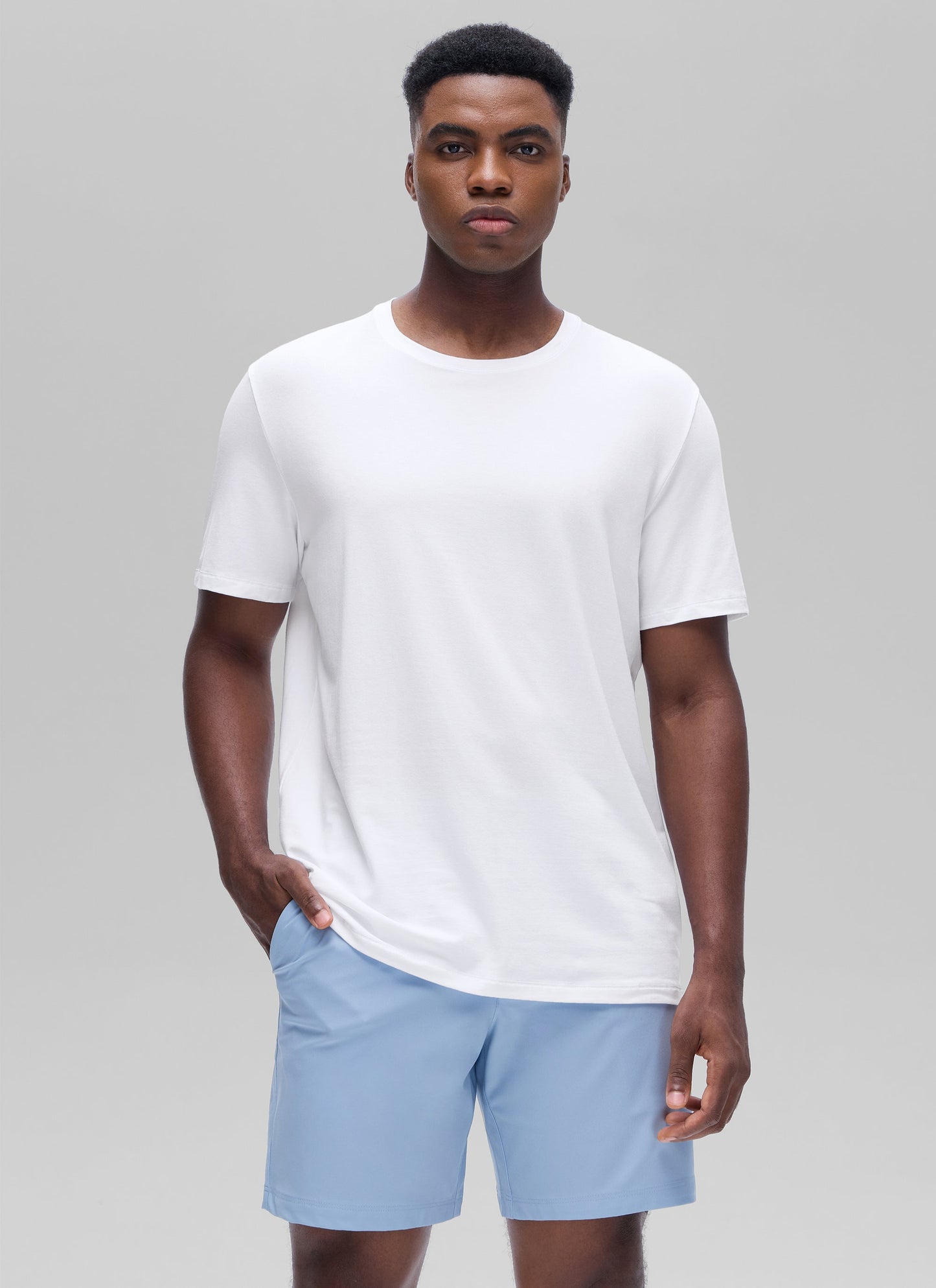 Poly Cotton-Blend Lightweight Short Sleeve